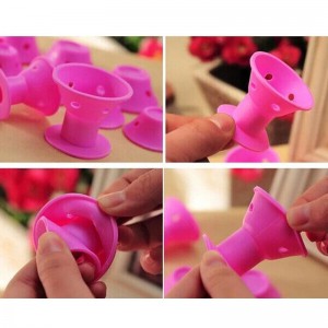 Pas de bigoudis de chauffage de chaleur, des bigoudis en silicone ou des outils de curling, pas de chauffage, pas de dommage aux cheveux, facile ànettoyer